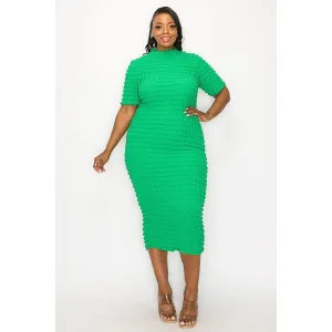 Bubble Pop Bodycon Midi Dress