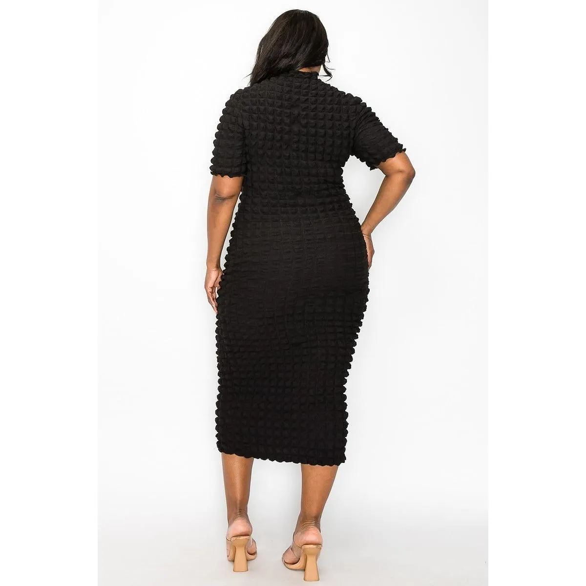Bubble Pop Bodycon Midi Dress