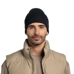 Buff Lilon Knitted Beanie Black