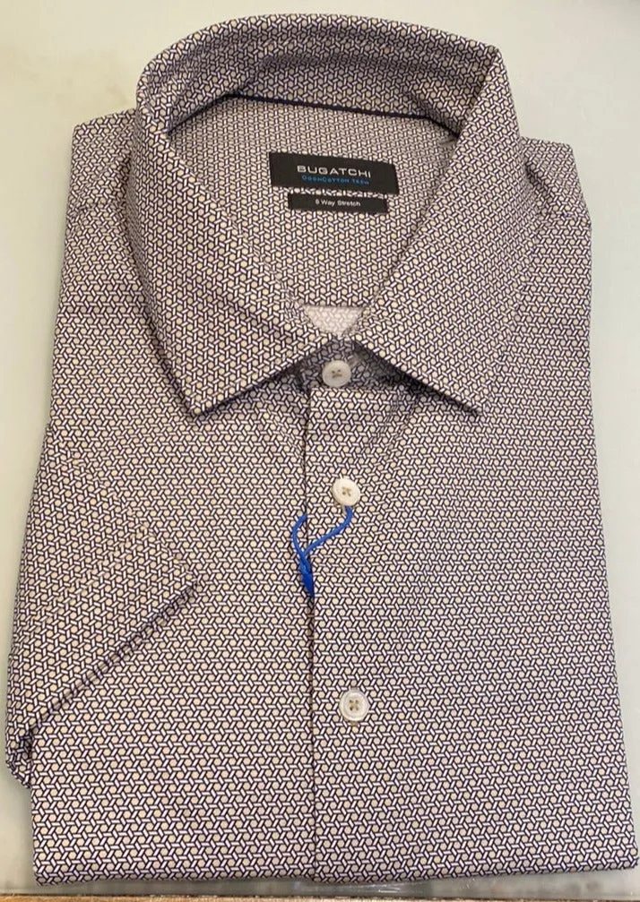 Bugatchi OOOHCOTTON TECH SS SHIRT | HEXAGONS