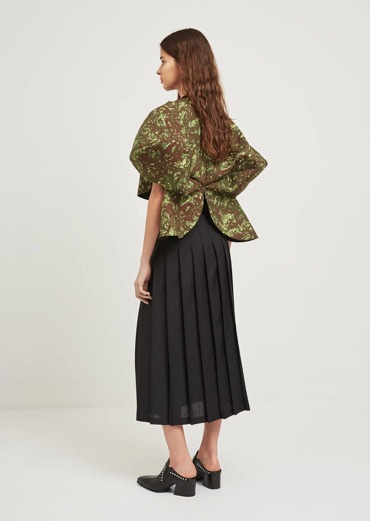 Camouflage Print Pull–Over Top
