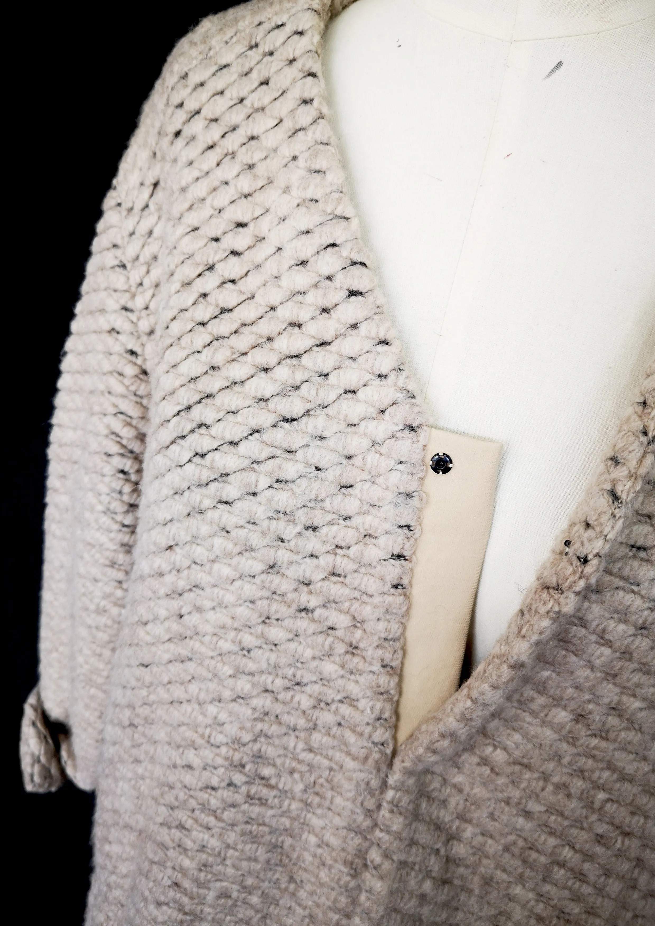 CARDIGAN - WOOL BLEND KNIT beige