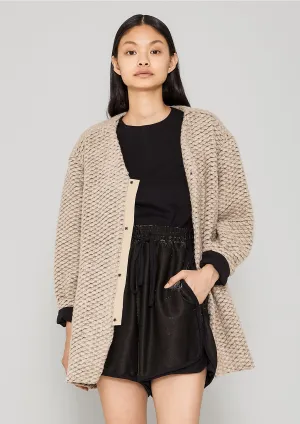 CARDIGAN - WOOL BLEND KNIT beige