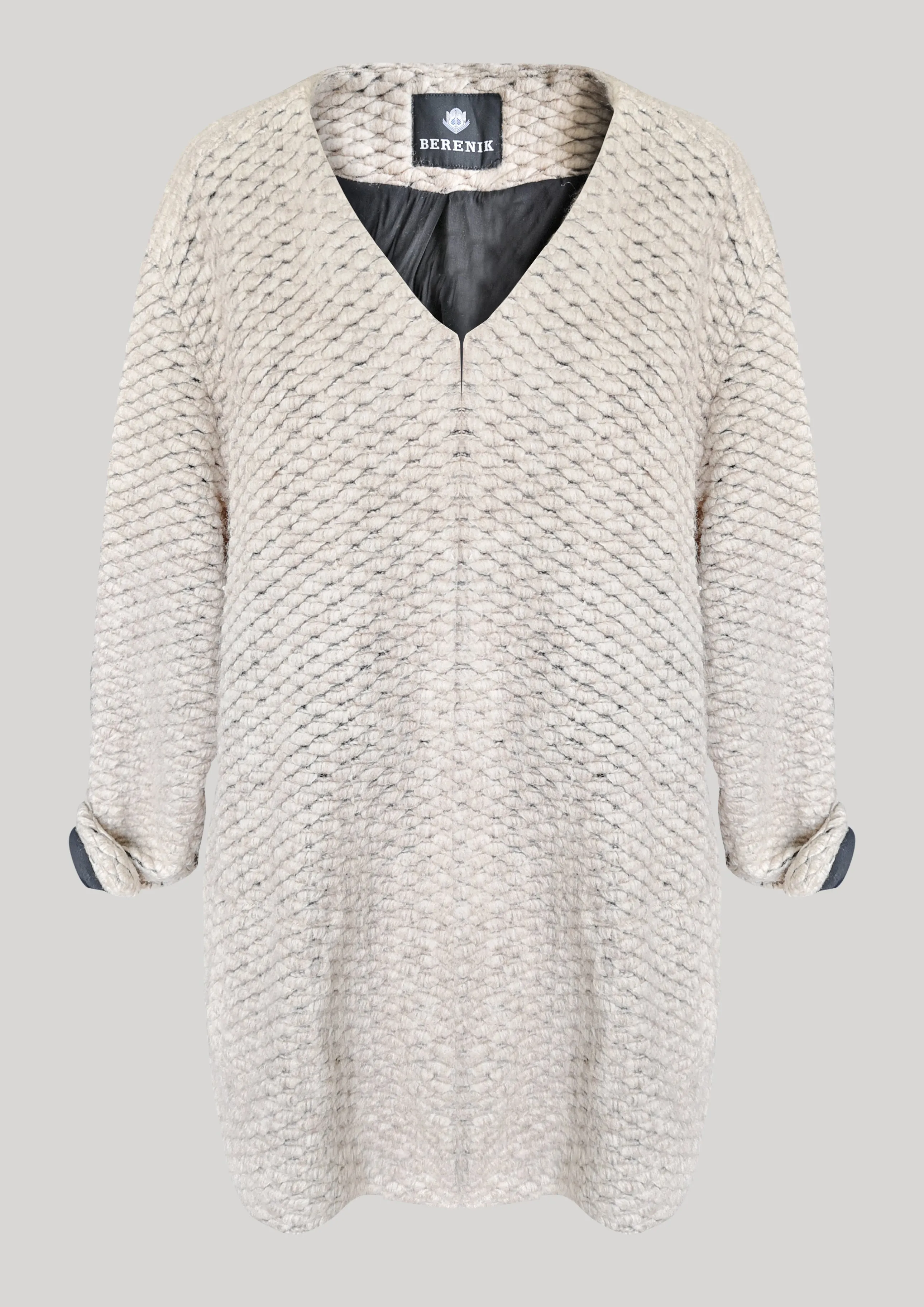 CARDIGAN - WOOL BLEND KNIT beige