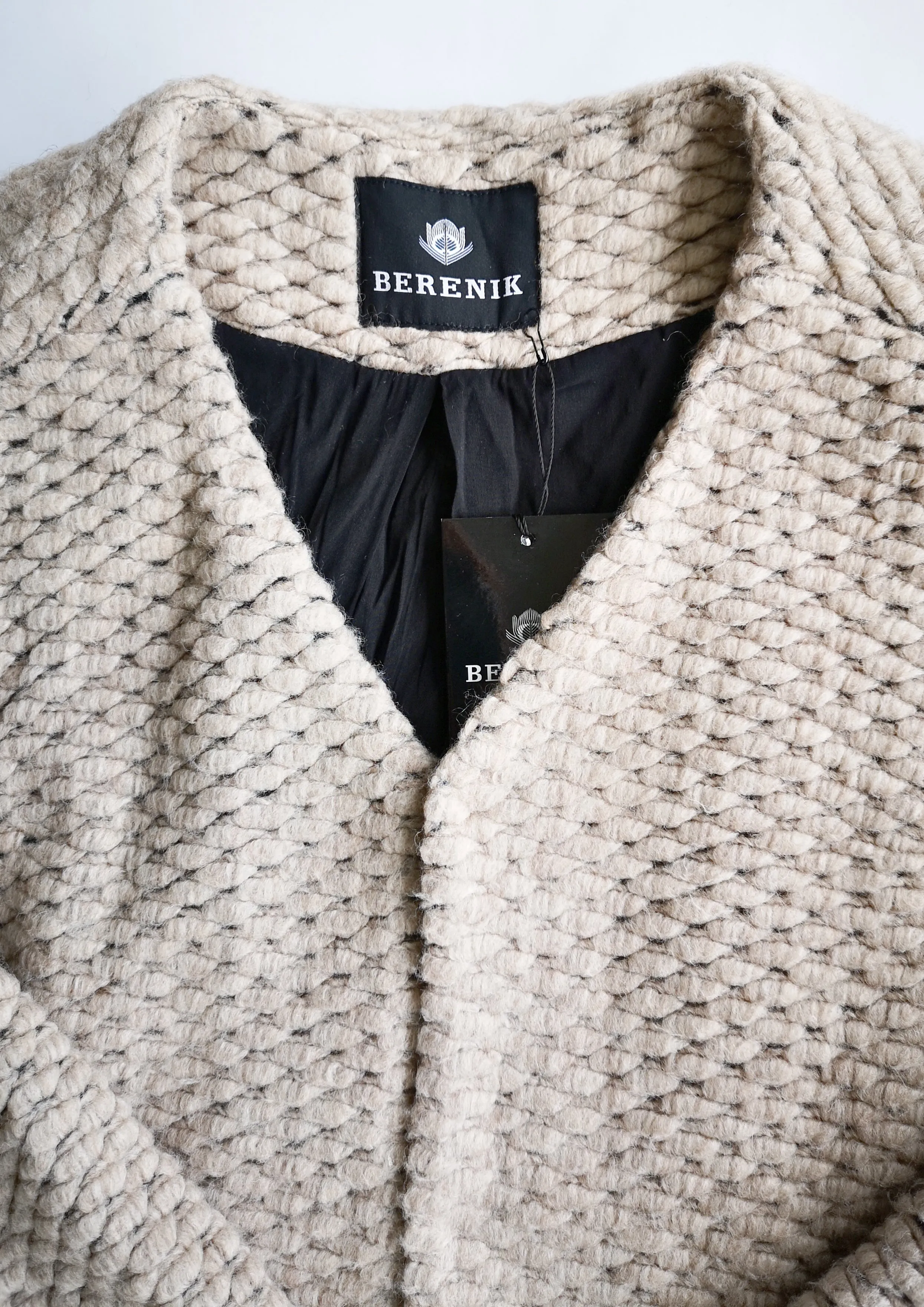 CARDIGAN - WOOL BLEND KNIT beige