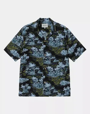 Carhartt WIP Bayou S/S Shirt Bayou Print, Midnight Black