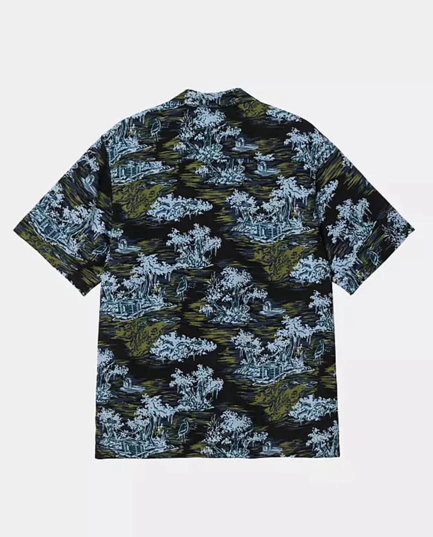 Carhartt WIP Bayou S/S Shirt Bayou Print, Midnight Black