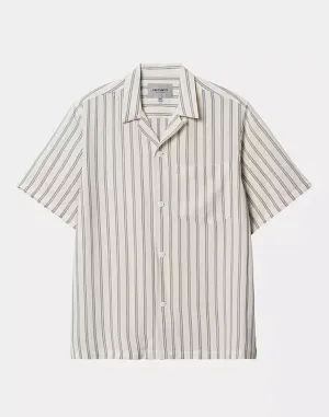 Carhartt WIP Reyes S/S Shirt Reyes Stripe, Wax/Black