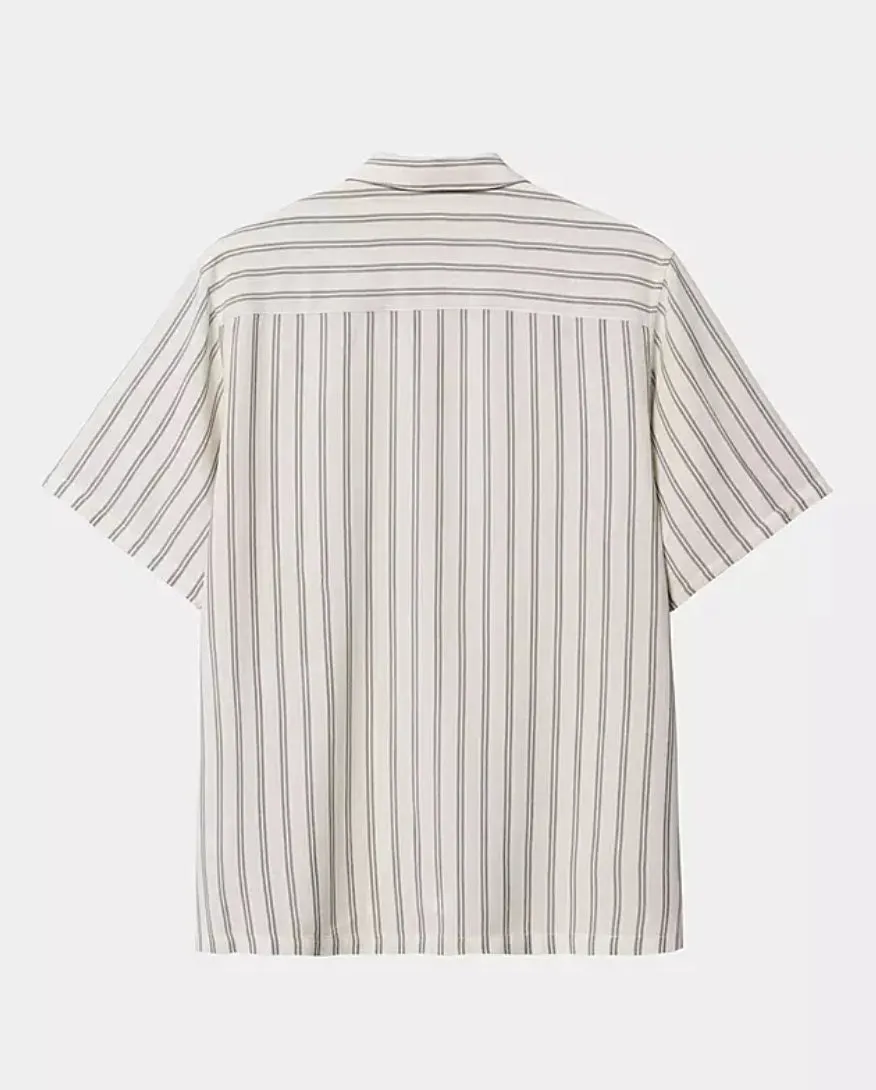 Carhartt WIP Reyes S/S Shirt Reyes Stripe, Wax/Black