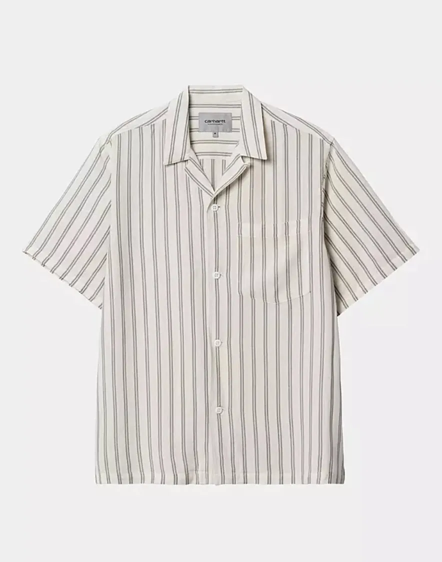 Carhartt WIP Reyes S/S Shirt Reyes Stripe, Wax/Black