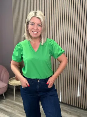 CARMEL S/S TOP (VIBRANT GREEN)