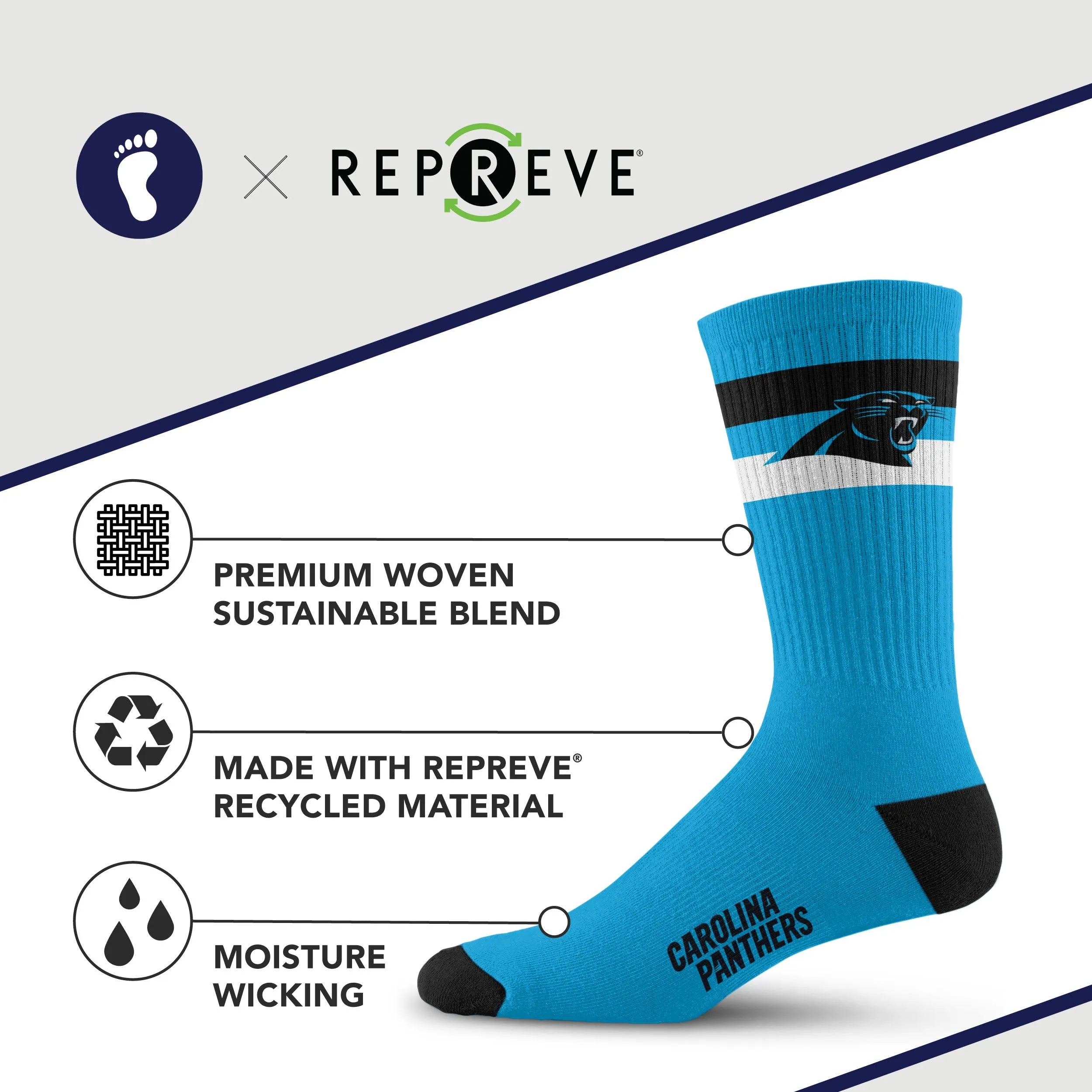 Carolina Panthers Legend Premium Crew Socks