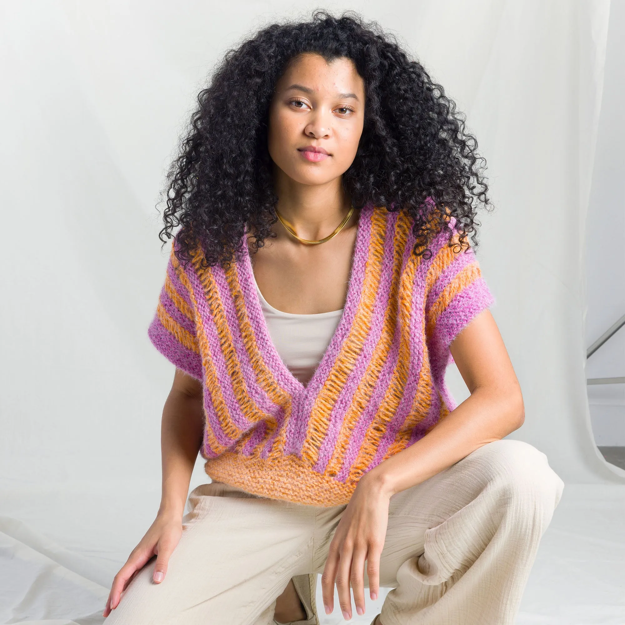 Caron Halo Drop It Like It's Hot Knit Top
