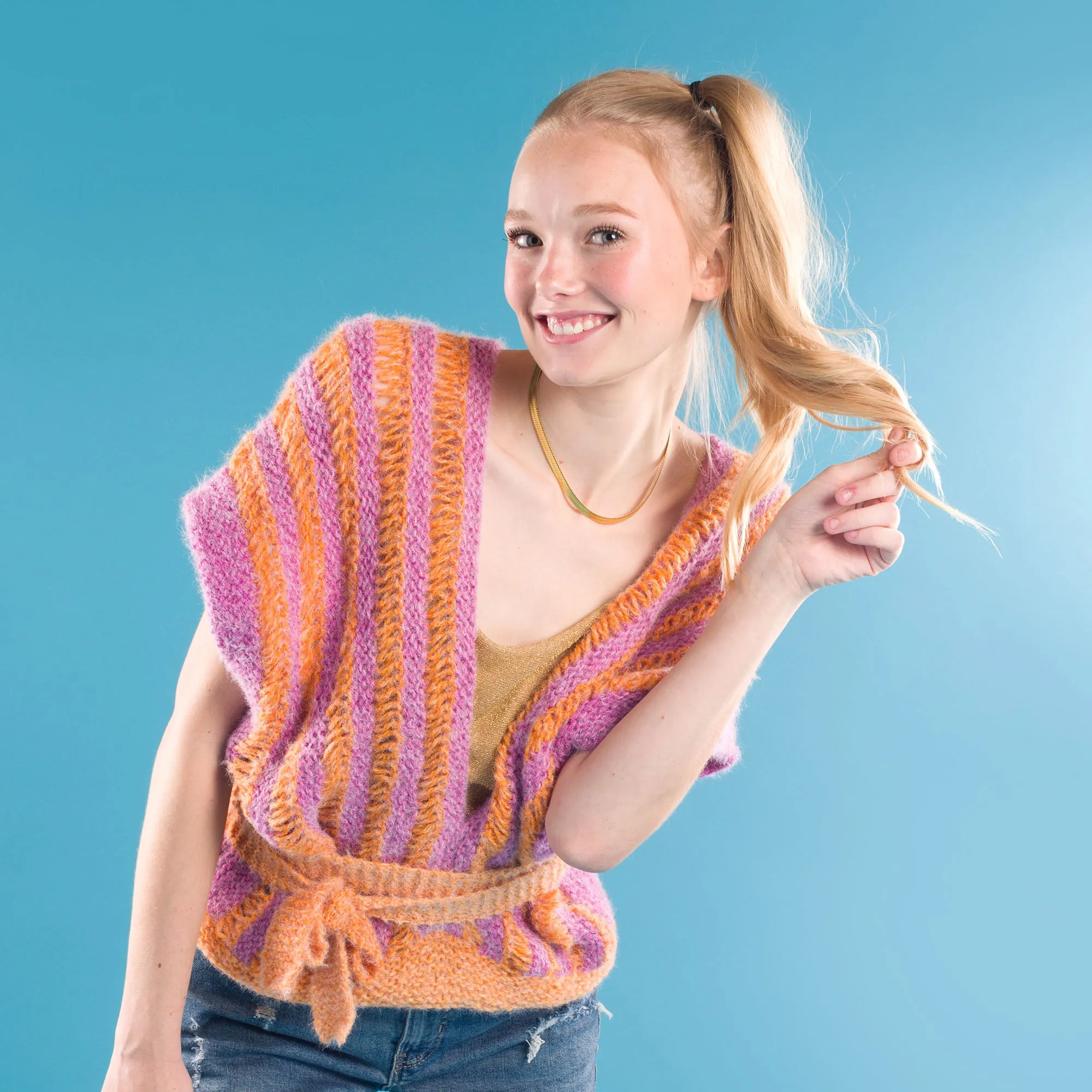 Caron Halo Drop It Like It's Hot Knit Top