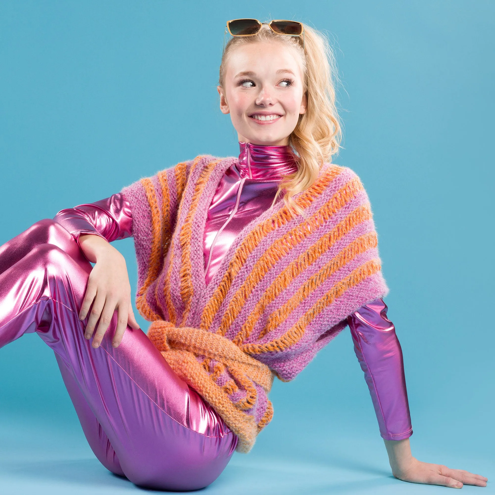 Caron Halo Drop It Like It's Hot Knit Top