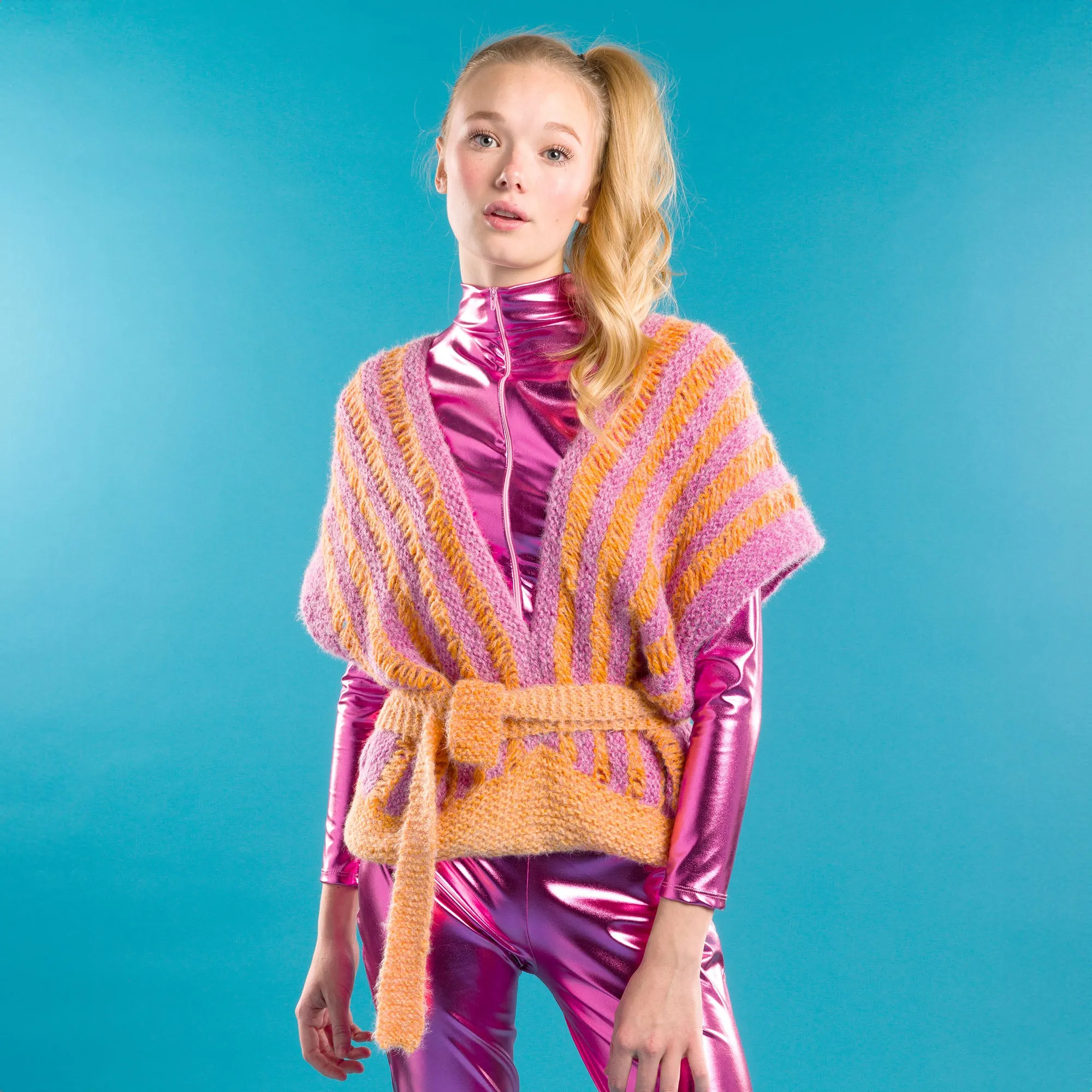 Caron Halo Drop It Like It's Hot Knit Top
