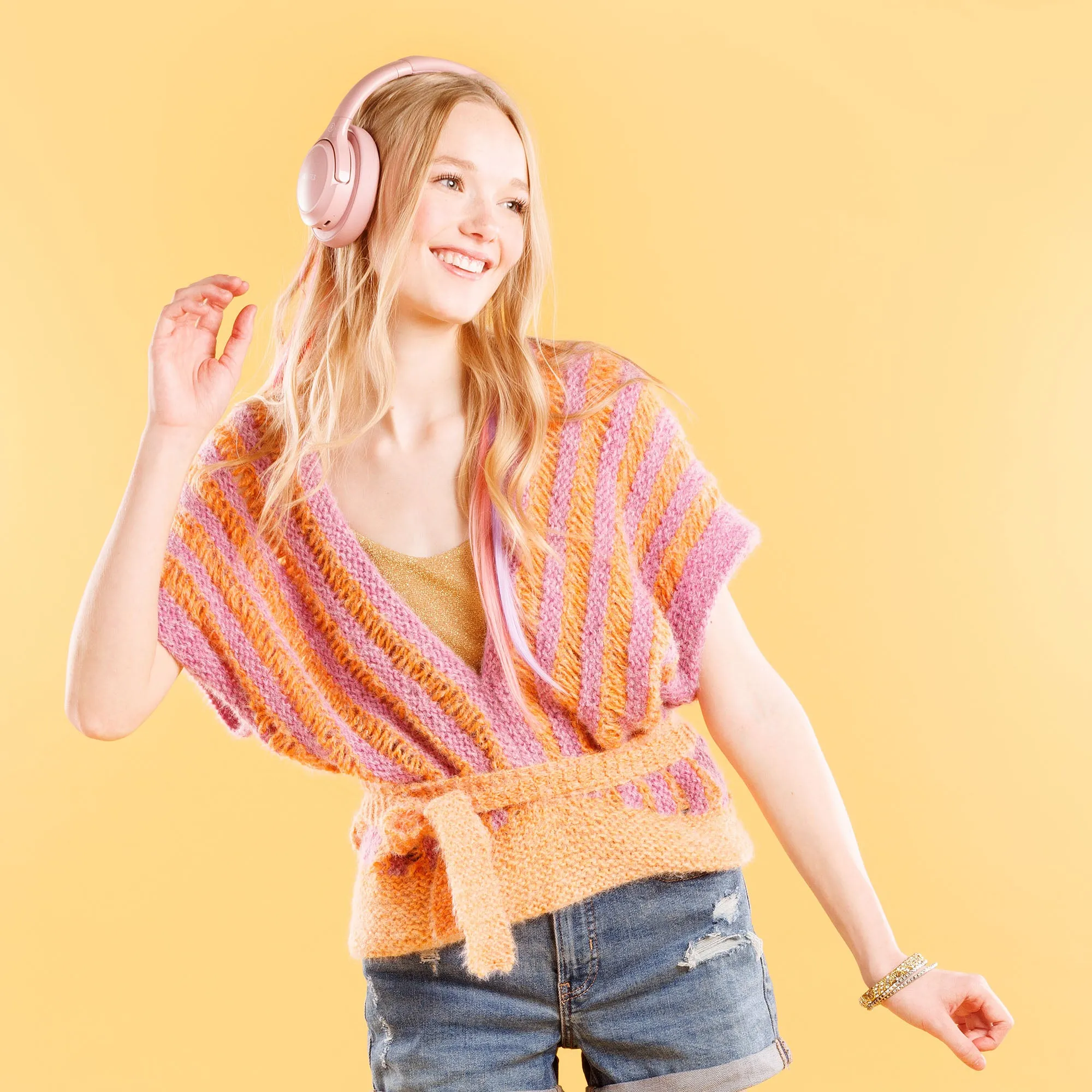 Caron Halo Drop It Like It's Hot Knit Top