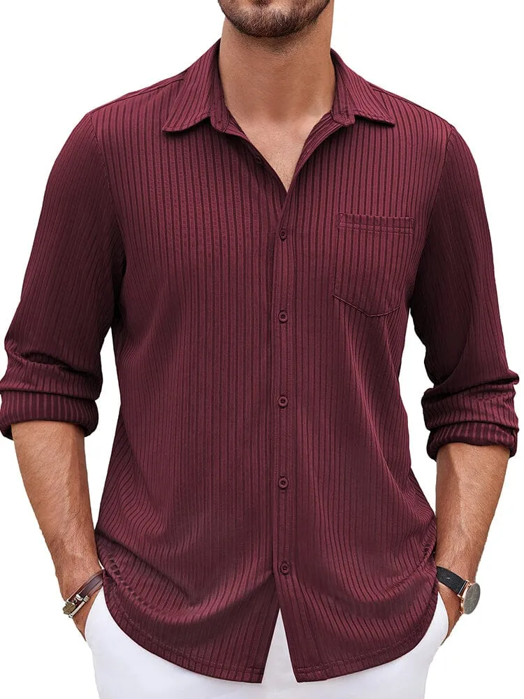 Casual Pit-stripe Stretch Shirt (US Only)