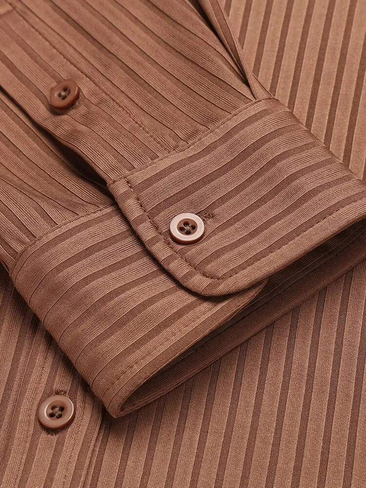 Casual Pit-stripe Stretch Shirt (US Only)