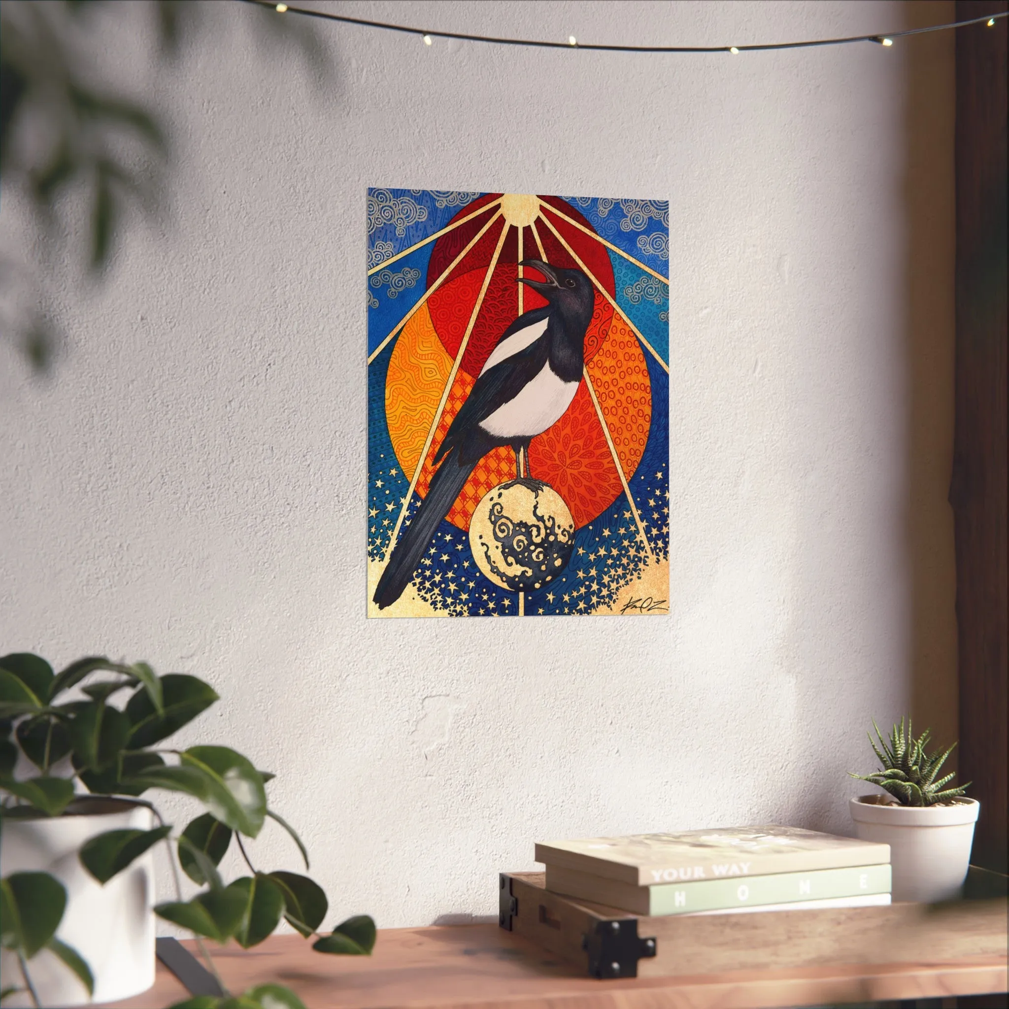 Celestial Magpie - Matte Finish Fine Art Print