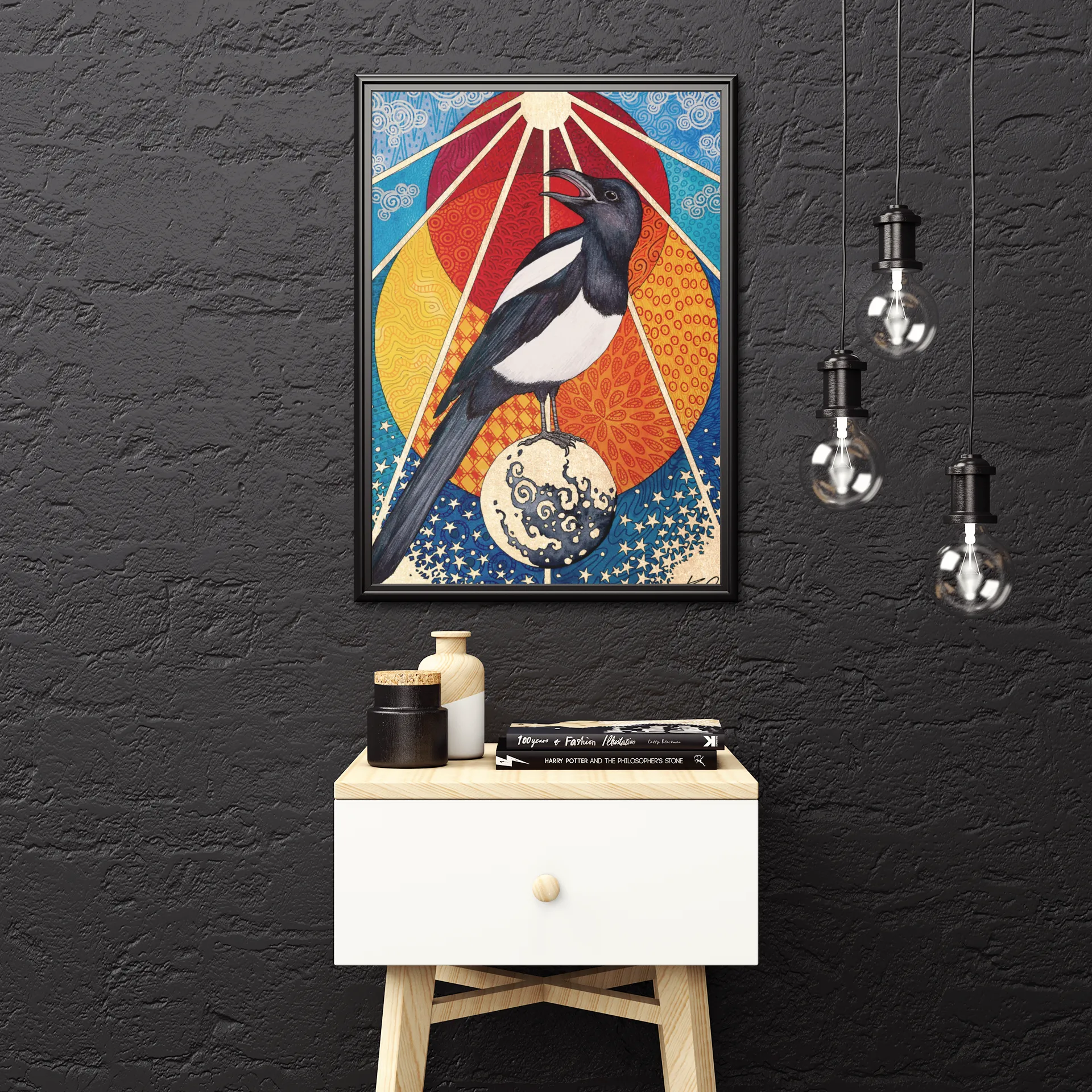 Celestial Magpie - Matte Finish Fine Art Print
