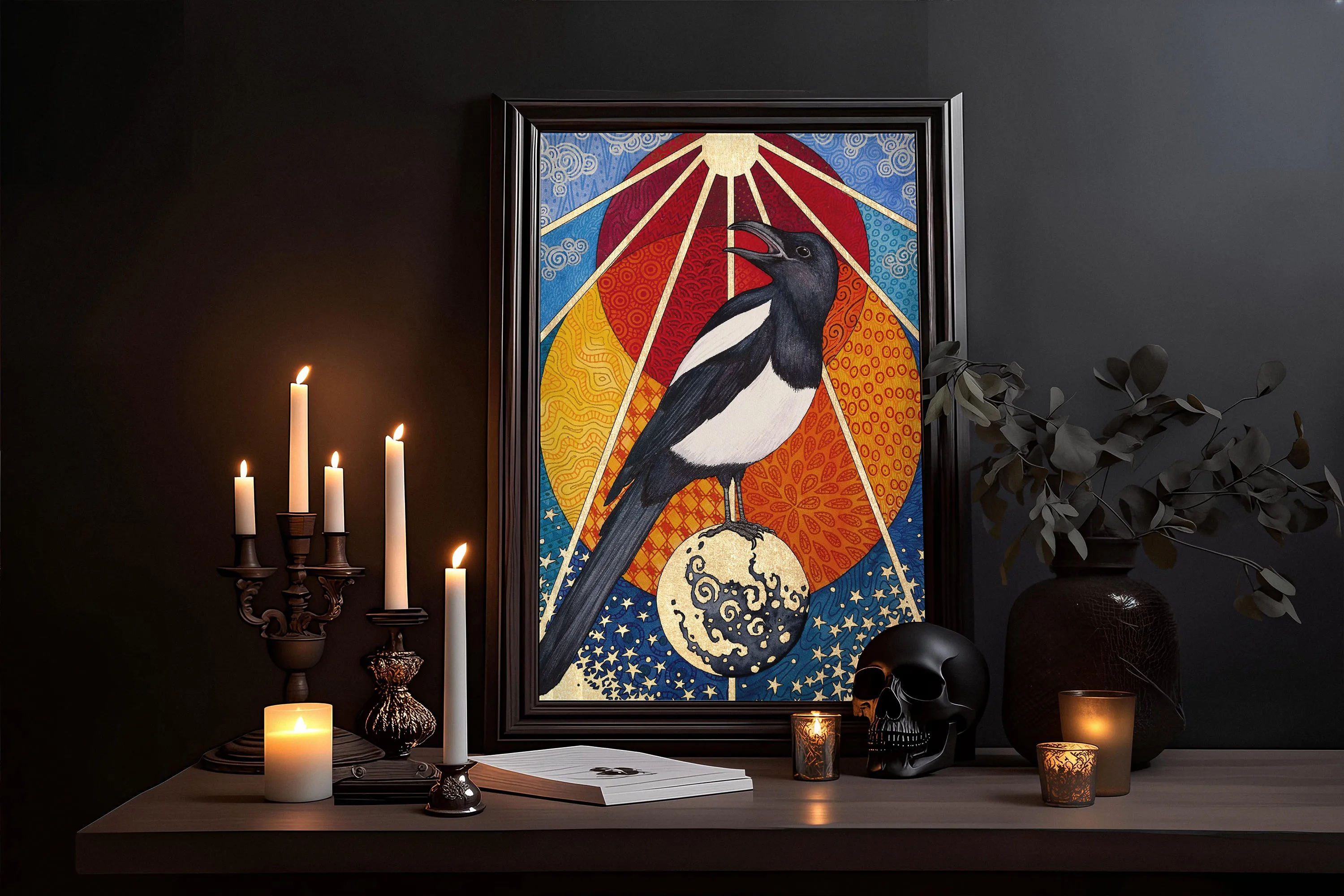 Celestial Magpie - Matte Finish Fine Art Print