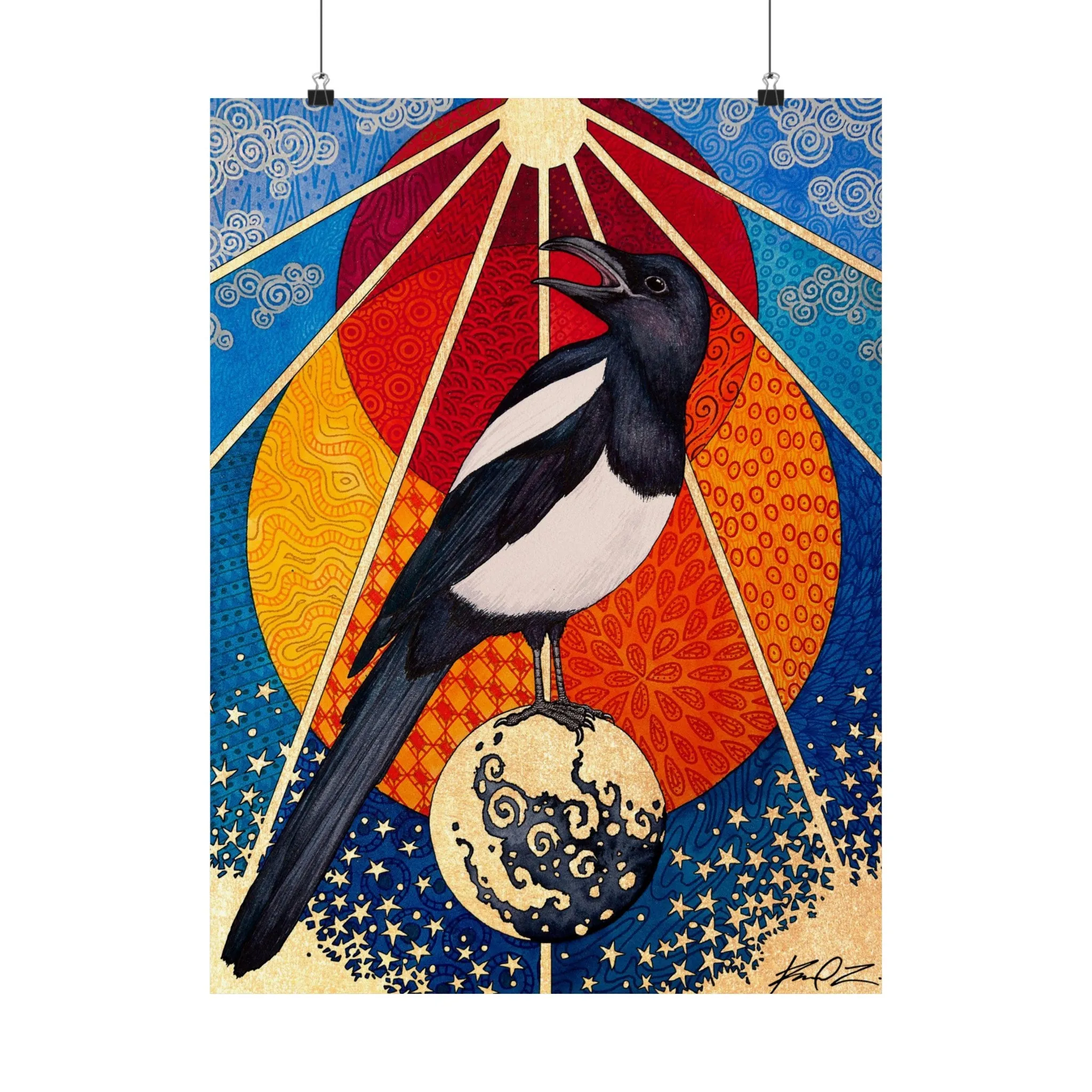 Celestial Magpie - Matte Finish Fine Art Print