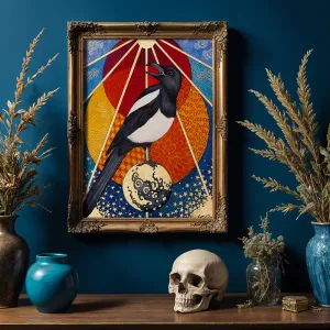 Celestial Magpie - Matte Finish Fine Art Print