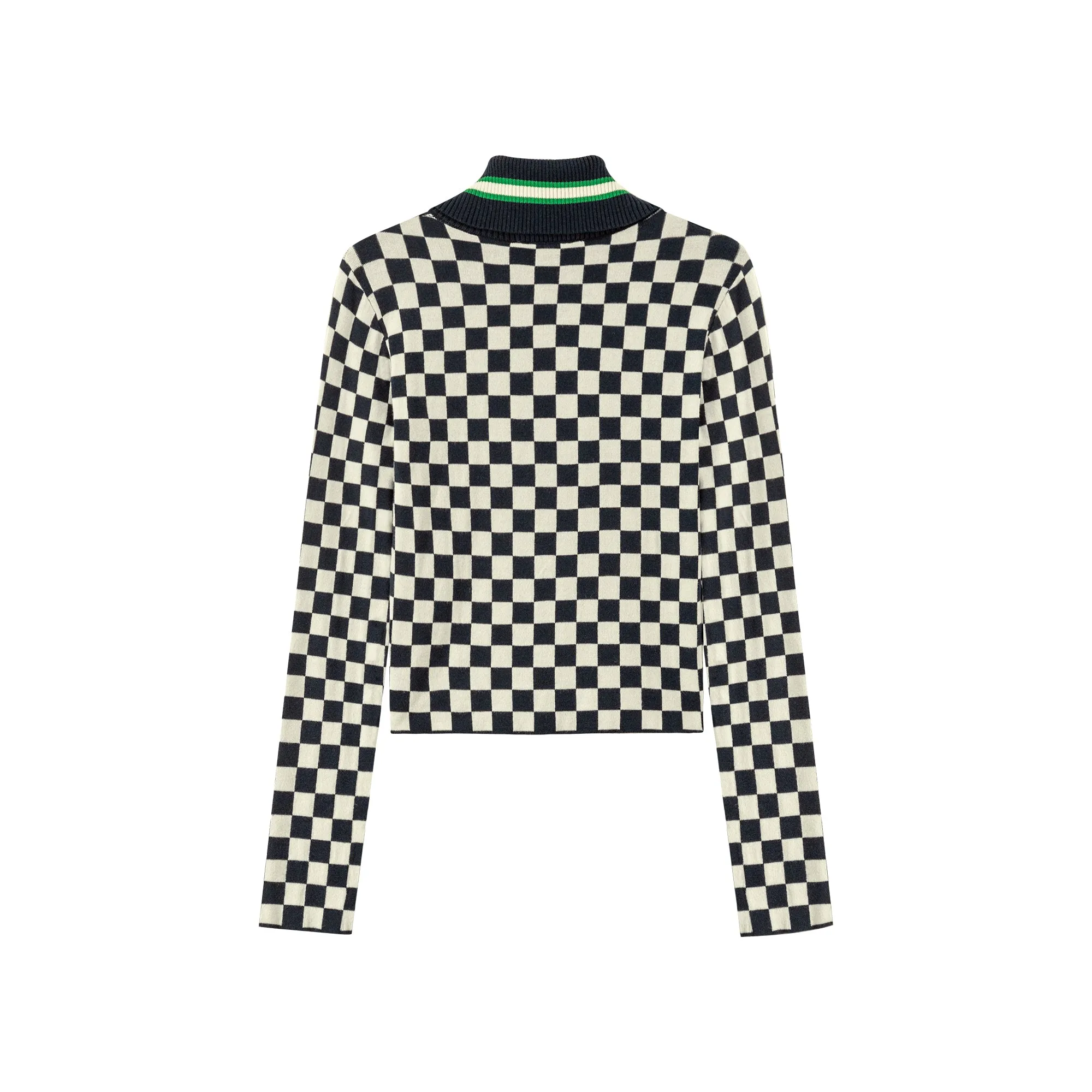 Check Polar Knit Top