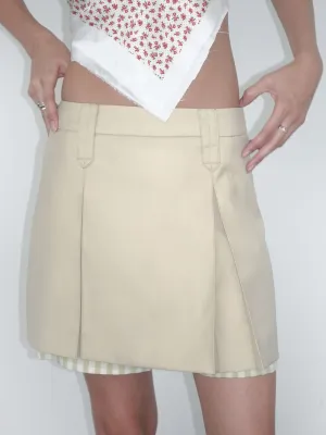 Checkered Peekaboo Mini Skirt
