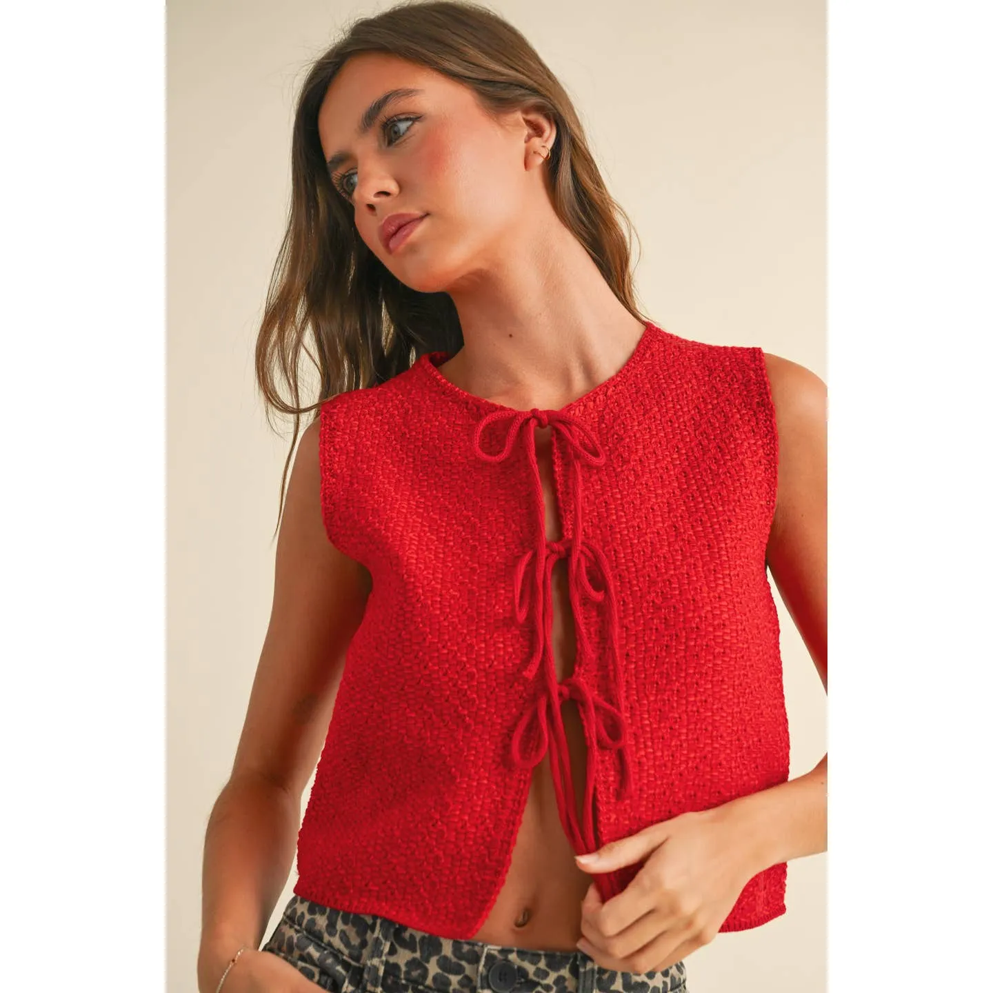 Cherry Red Cardigan