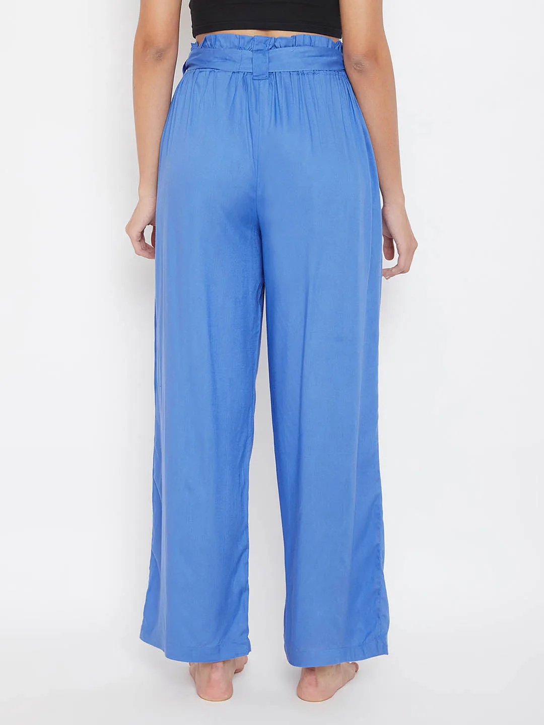 Chic Basic Wide Leg Pants In Blue