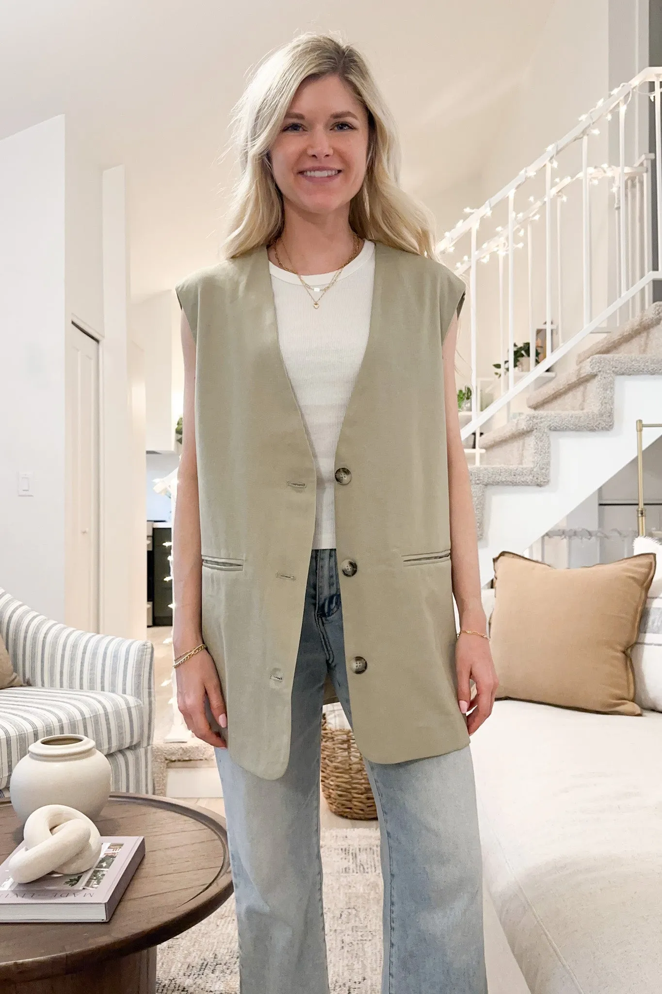 City Girl Tailored Oversized Vest