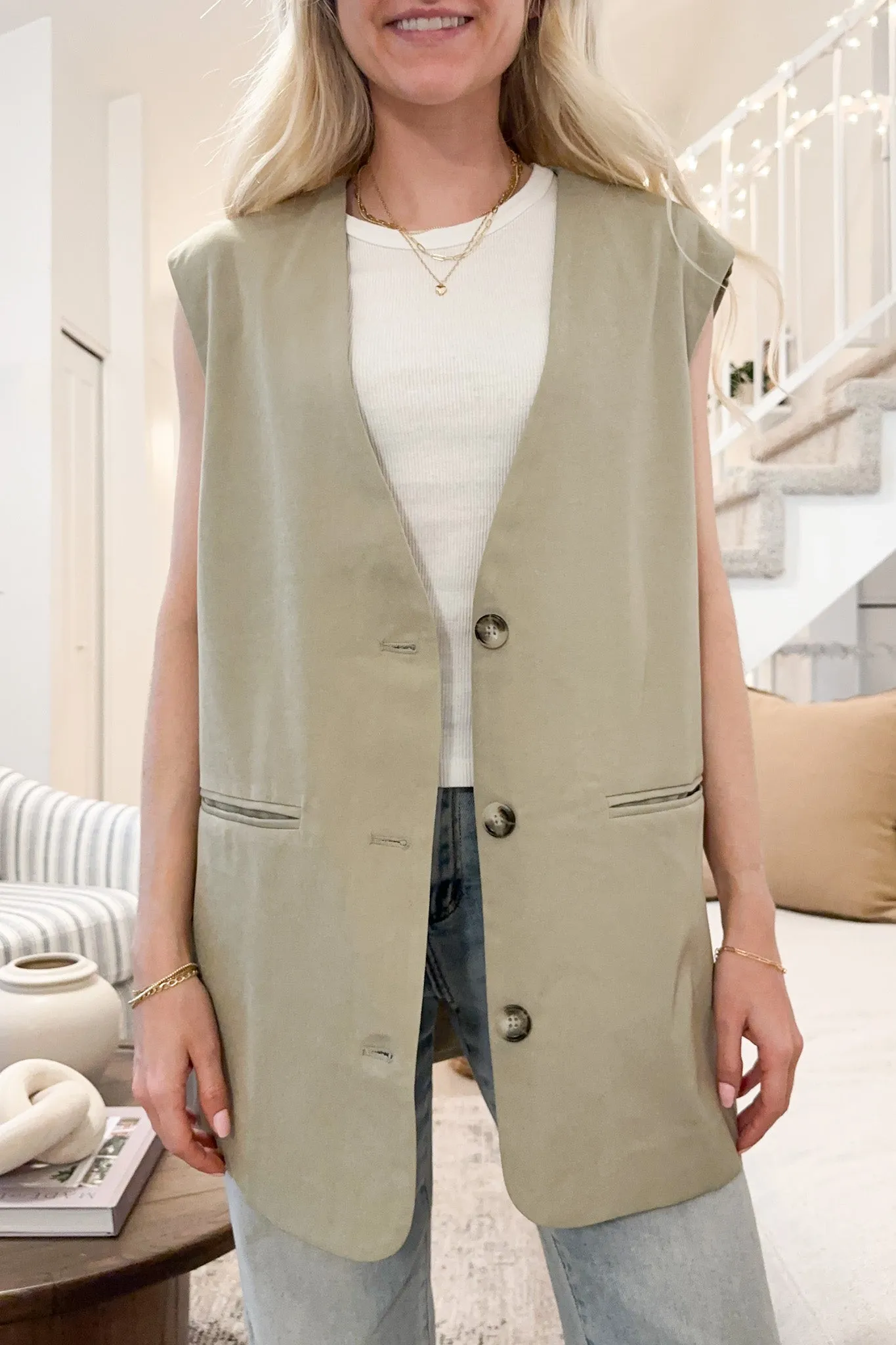 City Girl Tailored Oversized Vest