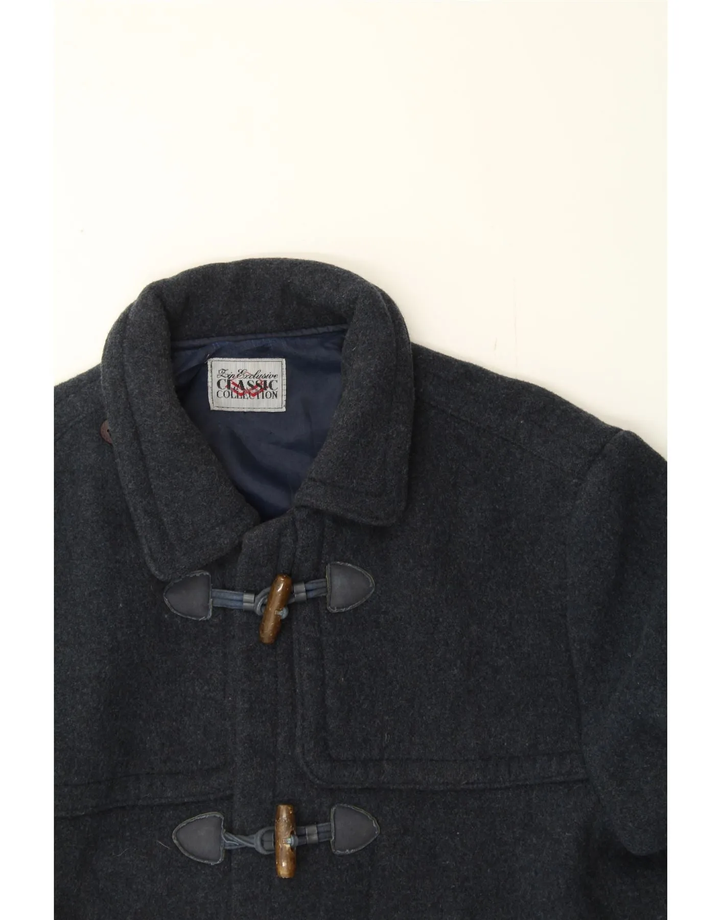 CLASSICS Mens Duffle Coat UK 42 XL Navy Blue