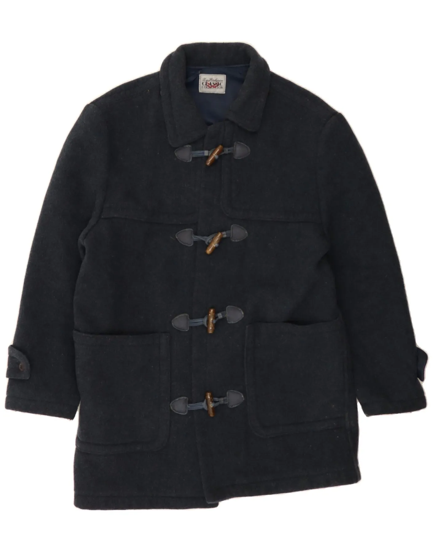 CLASSICS Mens Duffle Coat UK 42 XL Navy Blue