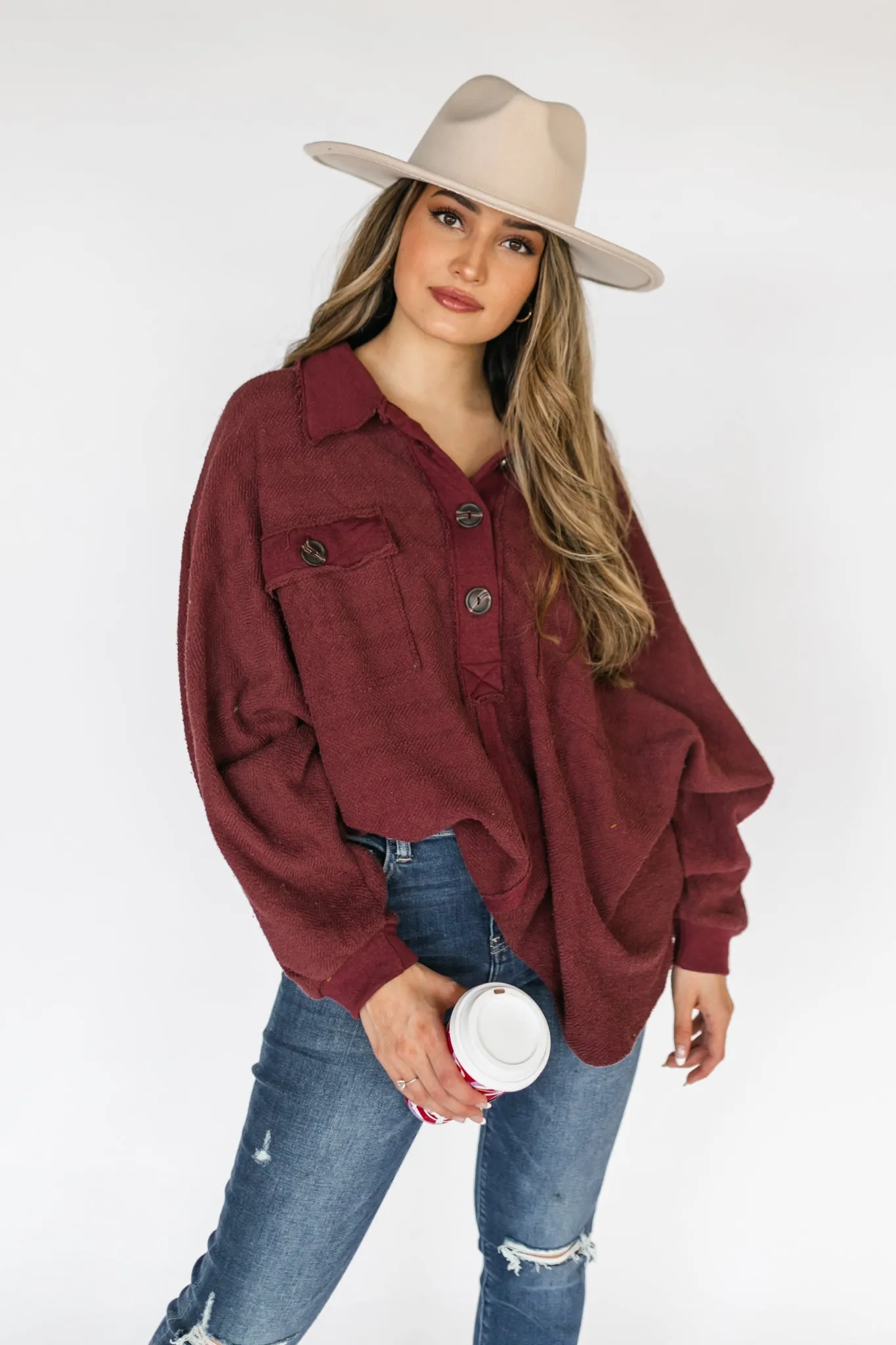 Cleo Button Knit Top