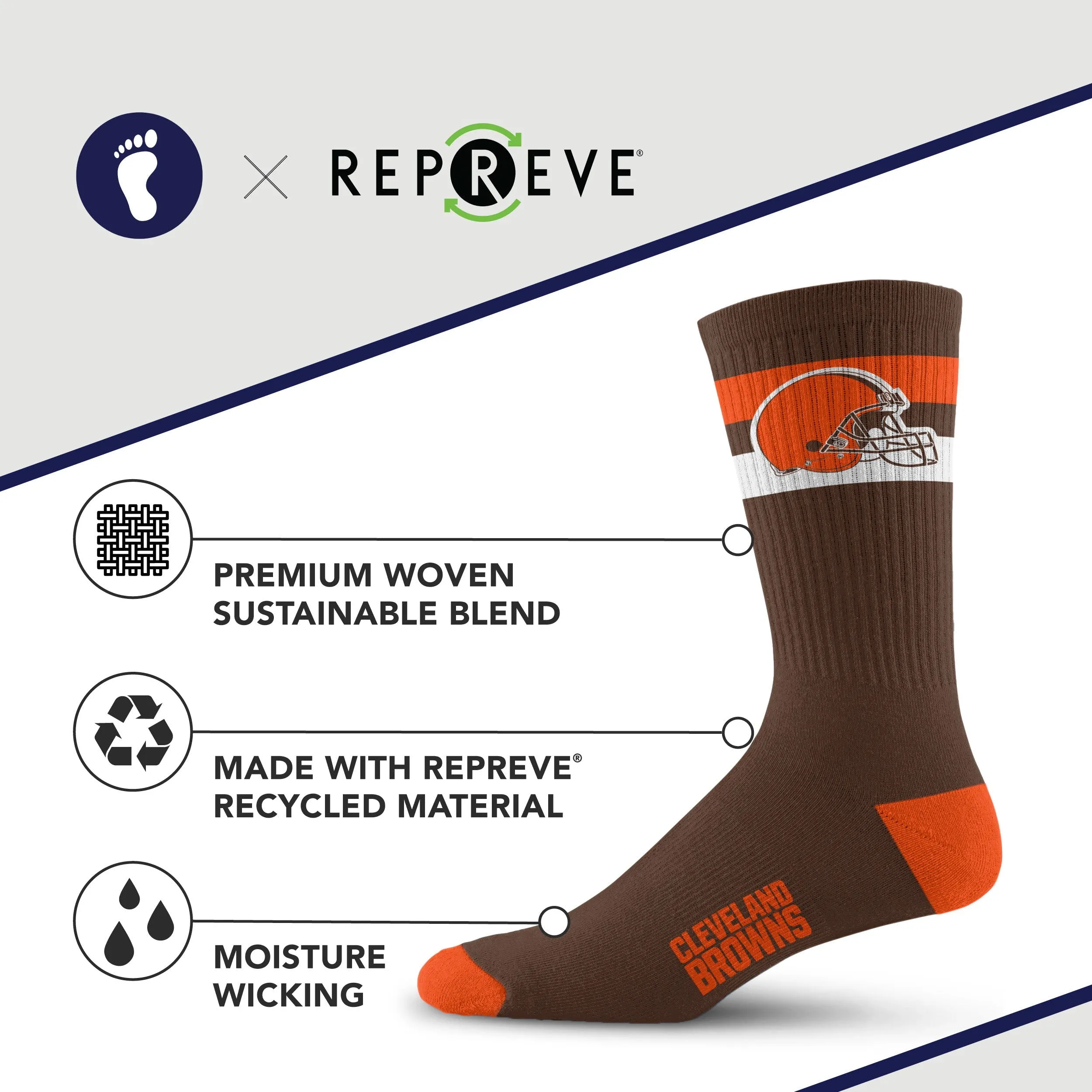 Cleveland Browns Legend Premium Crew Socks