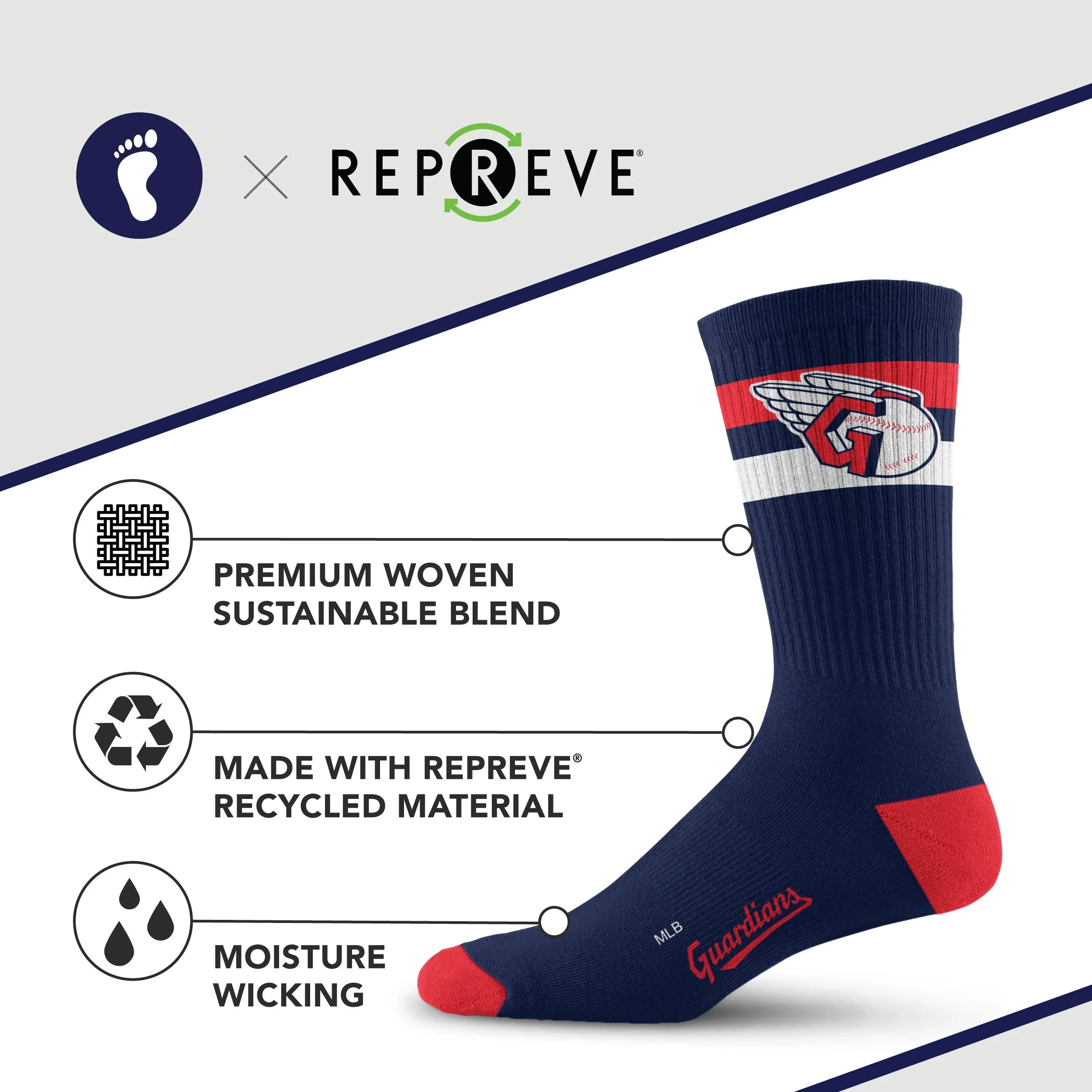 Cleveland Guardians Legend Premium Crew Socks