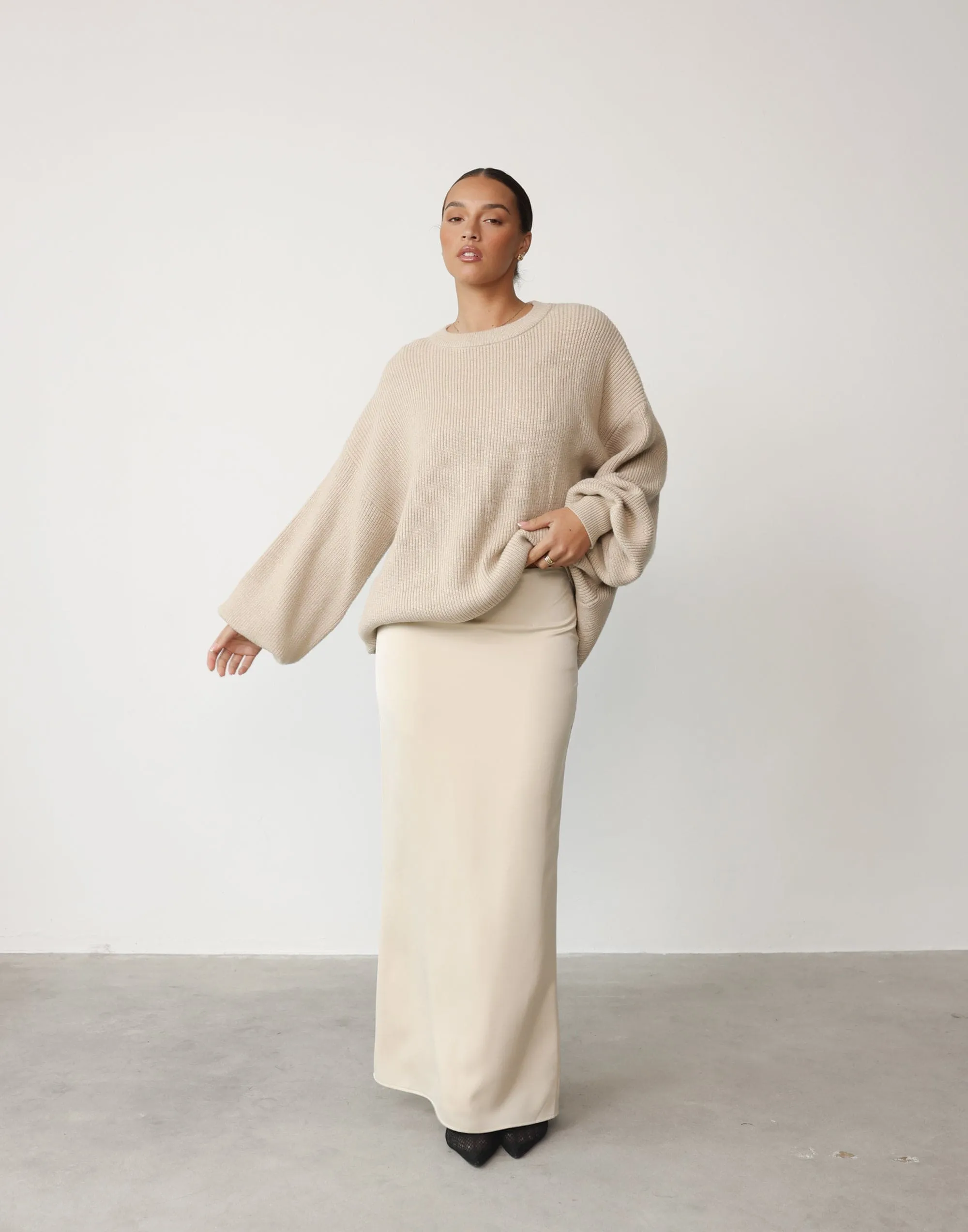 Cody Oversized Jumper (Oatmeal)