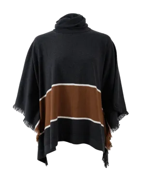 Color Block Poncho