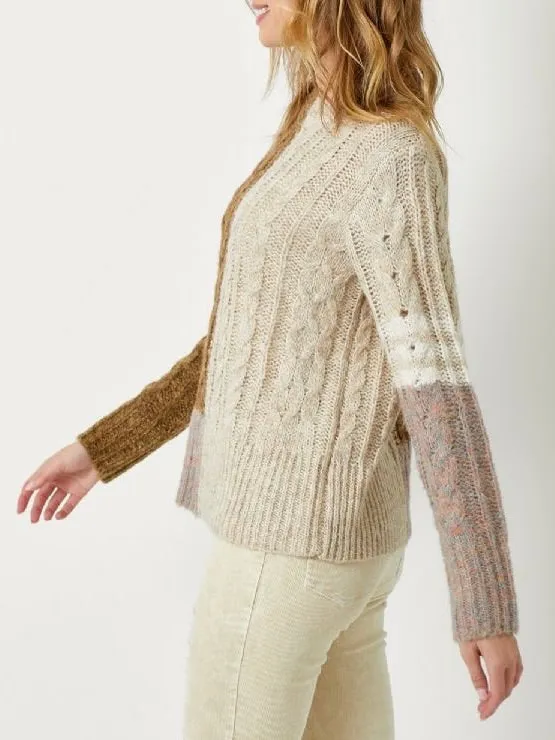 Color Block Sweater - Latte