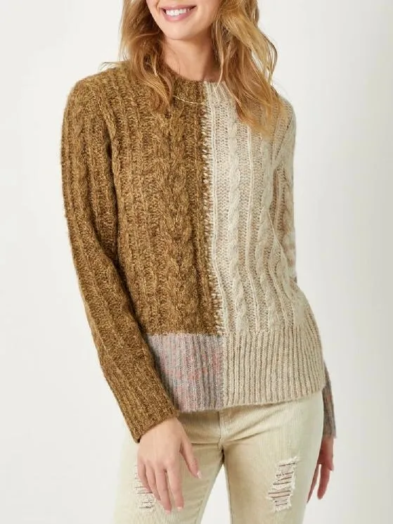 Color Block Sweater - Latte