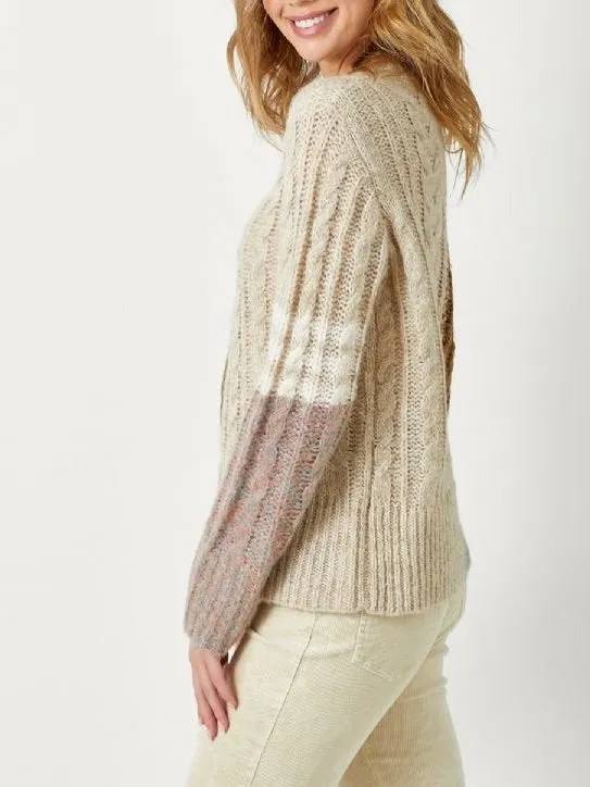Color Block Sweater - Latte