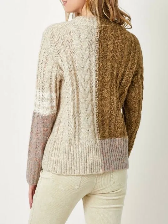 Color Block Sweater - Latte