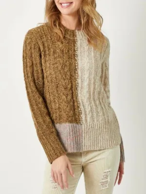 Color Block Sweater - Latte