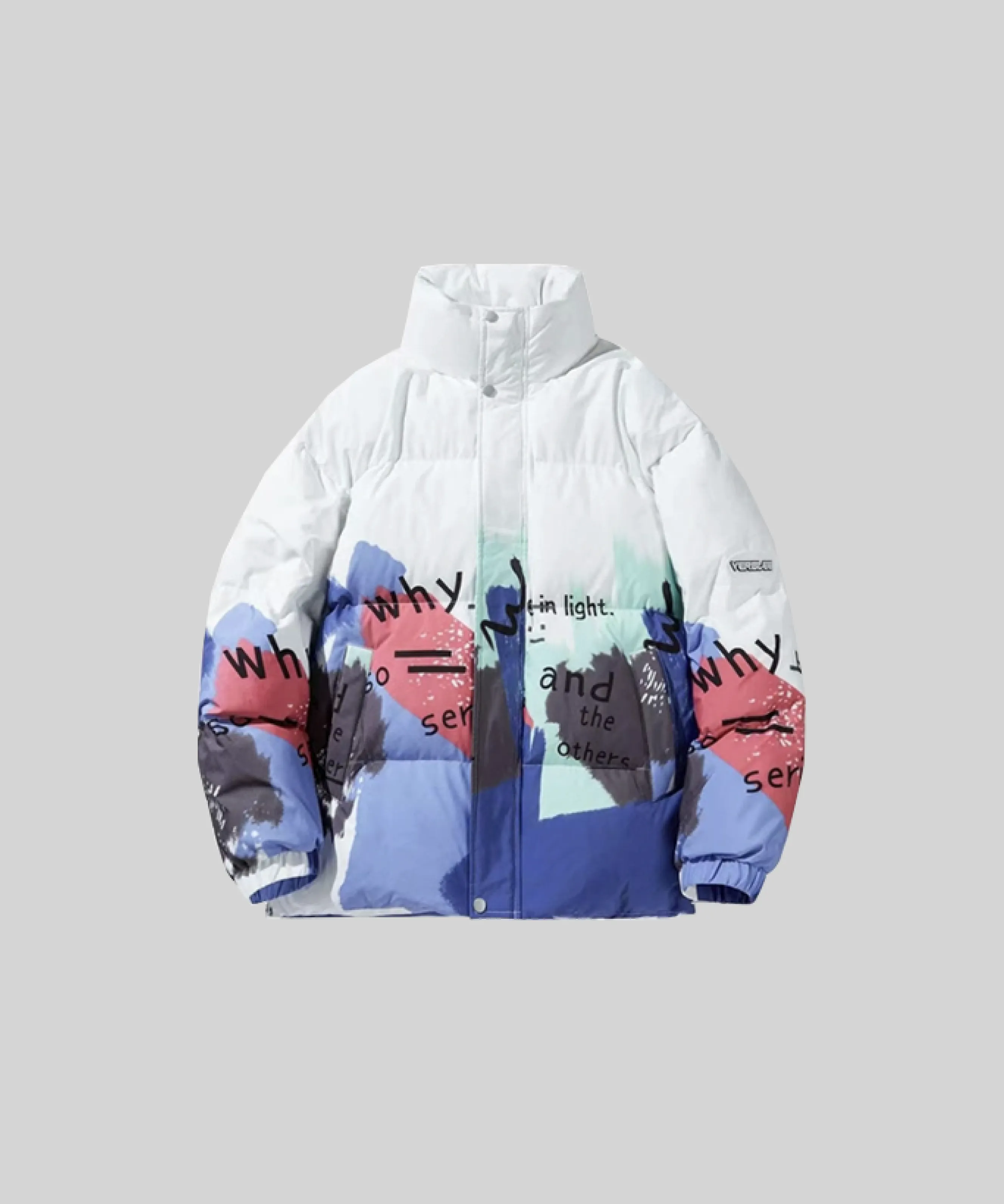 Color Print Down Coat