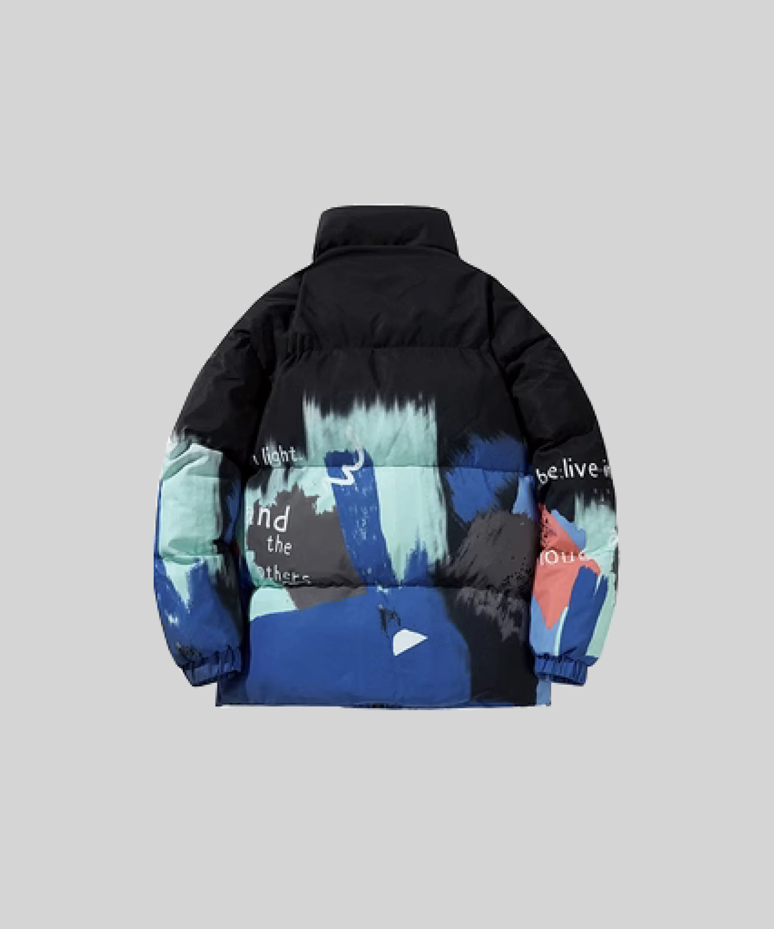 Color Print Down Coat