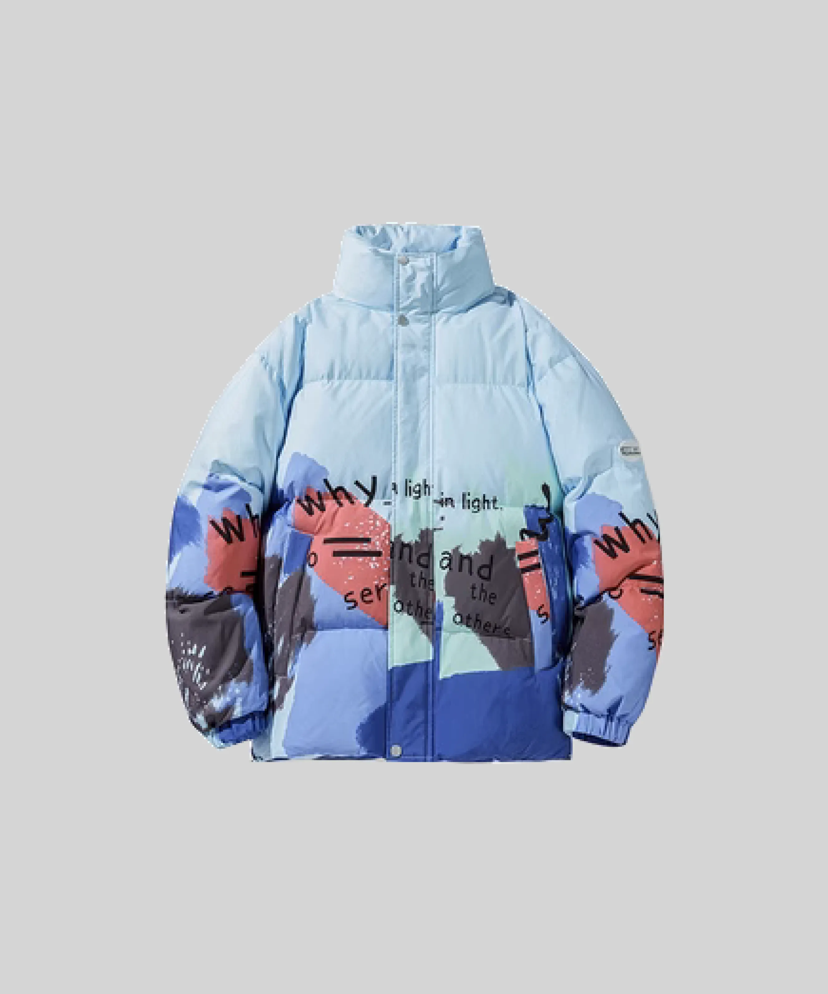 Color Print Down Coat