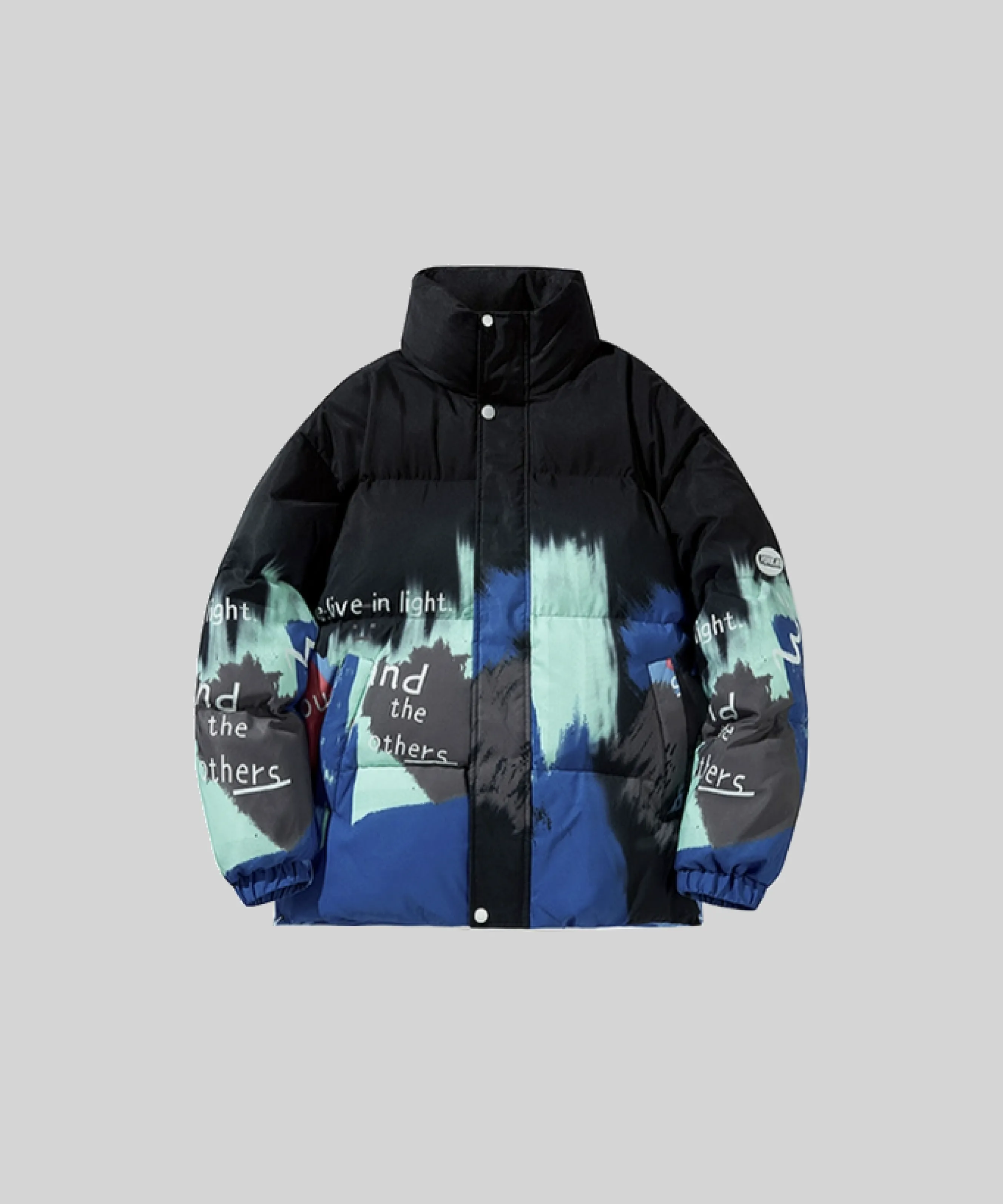 Color Print Down Coat